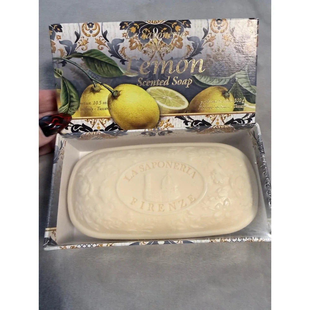 La Saponeria Firenze Lemon Scented Soap 10.5 Oz 300g Made in Tuscany Italy